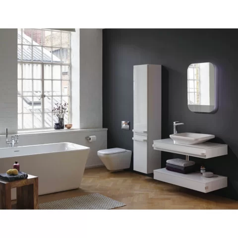 Lavoar pe blat asimetric Ideal Standard Tonic II alb lucios 55x40 cm