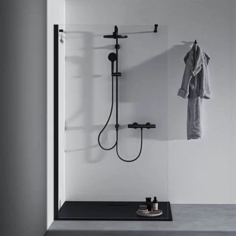 Baterie dus termostatica Ideal Standard Ceratherm T25 negru mat