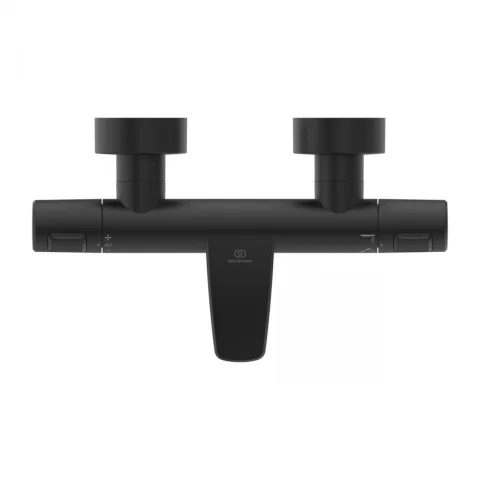 Baterie cada si dus Ideal Standard Ceratherm T25 negru mat termostatica