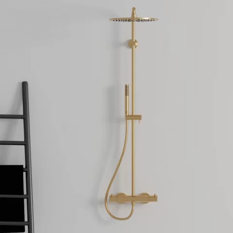 Sistem dus cu baterie termostatica Ideal Standard Ceratherm T125 auriu periat