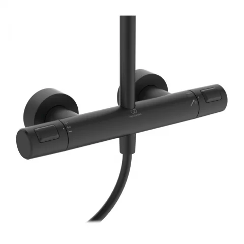 Sistem dus cu baterie termostatica Ideal Standard Ceratherm T25 negru mat