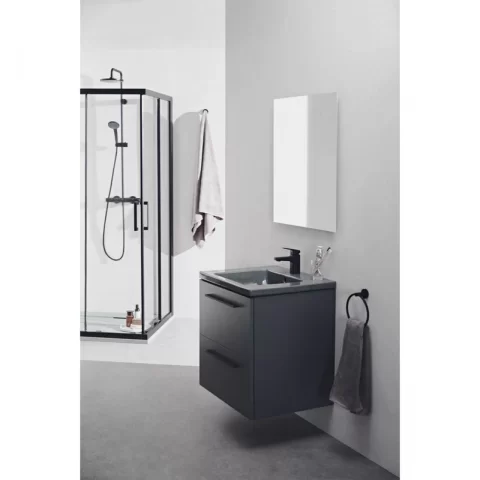 Suport prosop inelar Ideal Standard IOM 15.9 cm negru mat
