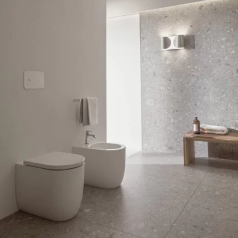 Vas WC pe pardoseala Ideal Standard Blend Curve AquaBlade 56.5x36 cm alb lucios