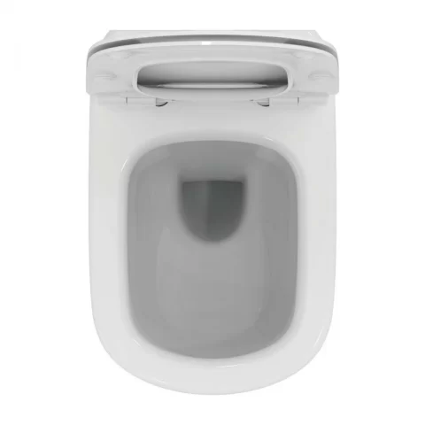 Set PROMO vas WC suspendat Ideal Standard Tesi AquaBlade 53.5x36.5 cm cu capac alb softclose