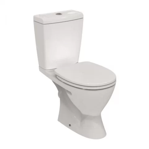 Set PROMO vas WC pe pardoseala Ideal Standard Eurovit 63x35 cm cu rezervor si capac alb lucios