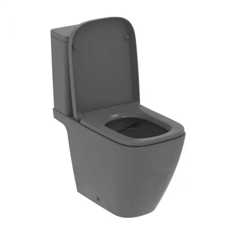 Vas WC pe pardoseala Ideal Standard i.life B RimLS+ 66.5x36 cm gri lucios