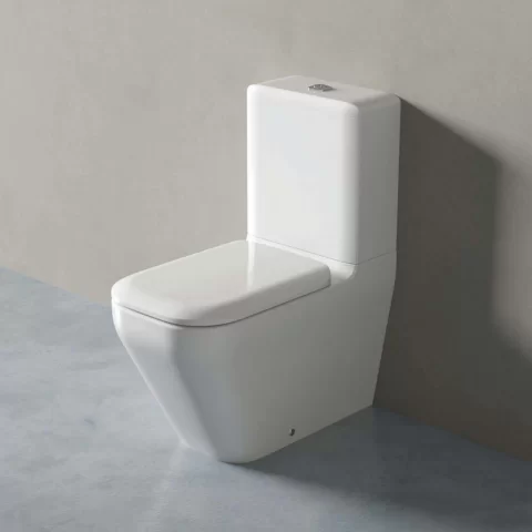 Set PROMO vas WC pe pardoseala Ideal Standard Tonic II AquaBlade 67x36 cm cu capac alb softclose