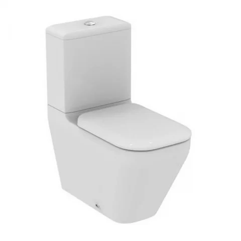 Set PROMO vas WC pe pardoseala Ideal Standard Tonic II AquaBlade 67x36 cm cu capac alb softclose