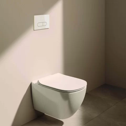 Set PROMO vas WC suspendat Ideal Standard Tesi AquaBlade 53.5x36.5 cm cu capac alb softclose
