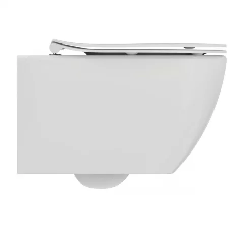 Set PROMO vas WC suspendat Ideal Standard Tesi AquaBlade 53.5x36.5 cm cu capac alb softclose