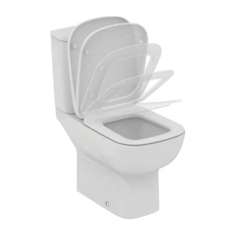 Vas WC pe pardoseala Ideal Standard Esedra AquaBlade 66.5x36.5 cm alb lucios