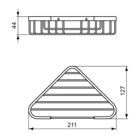 Etajera de colt Ideal Standard IOM 21.1x12.7 cm crom lucios