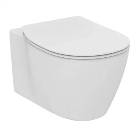Set PROMO vas WC suspendat Ideal Standard Connect 54.5x36.5 cm cu rezervor ProSys si capac alb lucios