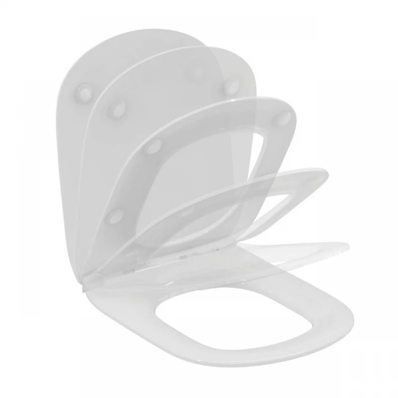 Capac WC cu inchidere lenta Ideal Standard Tesi slim alb lucios