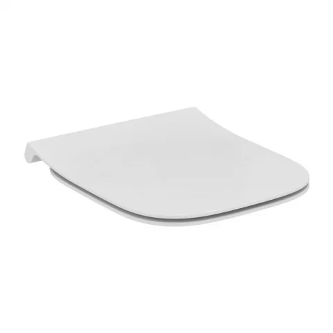 Capac WC cu inchidere lenta Ideal Standard i.life S slim alb lucios