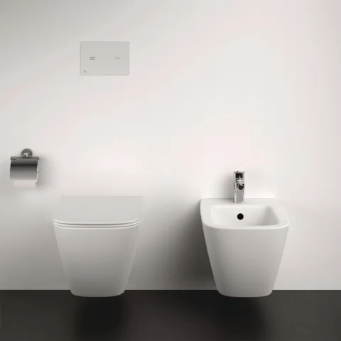 Capac WC cu inchidere lenta Ideal Standard i.life S slim alb lucios