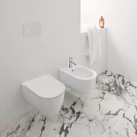 Capac WC cu inchidere lenta Ideal Standard Blend Curve slim alb lucios