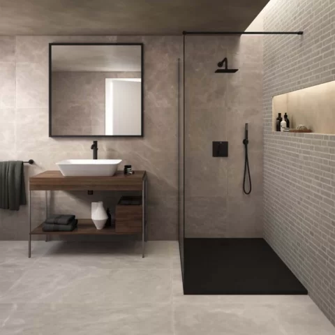 Para de dus Ideal Standard Multisuite negru mat 1 jet