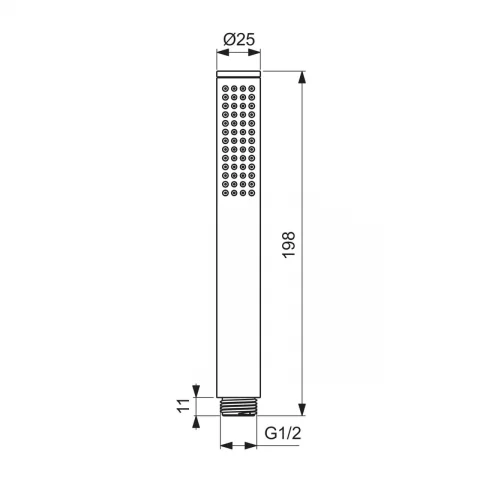 Para de dus Ideal Standard Multisuite negru mat 1 jet