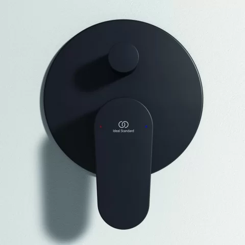 Baterie cada si dus incastrata Ideal Standard Cerafine O negru mat monocomanda 