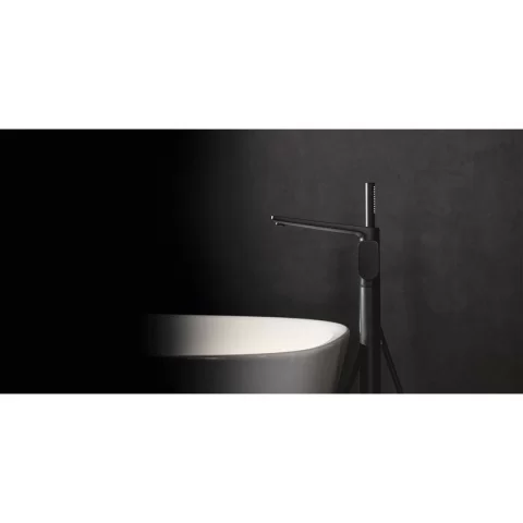Baterie cada si dus freestanding Ideal Standard Tonic II negru mat