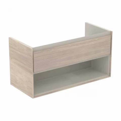 Baza lavoar suspendat Ideal Standard Connect Air 1 sertar 100x44 cm maro lemn