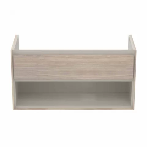 Baza lavoar suspendat Ideal Standard Connect Air 1 sertar 100x44 cm maro lemn