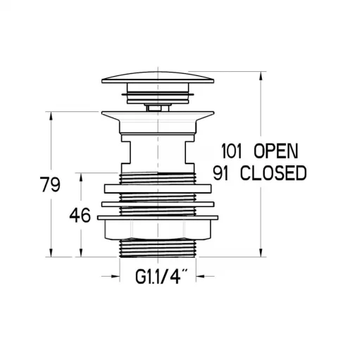 Ventil lavoar Ideal Standard Multisuite cu preaplin crom lucios