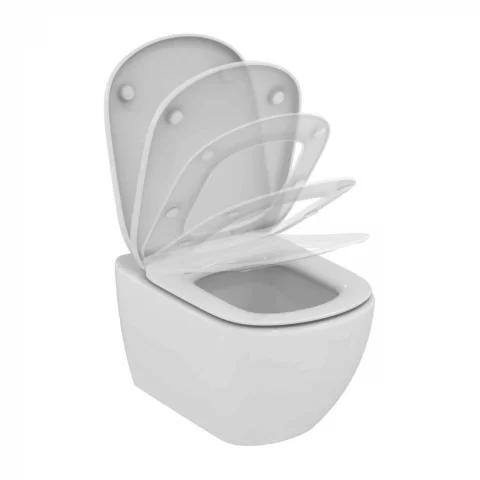 Set PROMO vas WC suspendat Ideal Standard Tesi 53x36 cm cu rezervor ProSys 120P si capac alb slim softclose