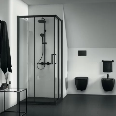 Usa de dus culisanta Ideal Standard Connect 2 90x195.5 cm profil negru