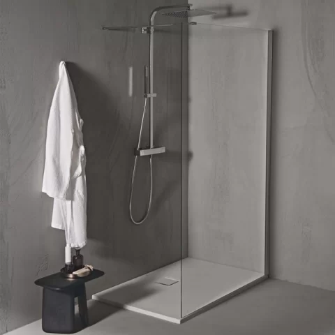 Cabina de dus Walk-In Ideal Standard Connect 2 120x195 cm profil argintiu