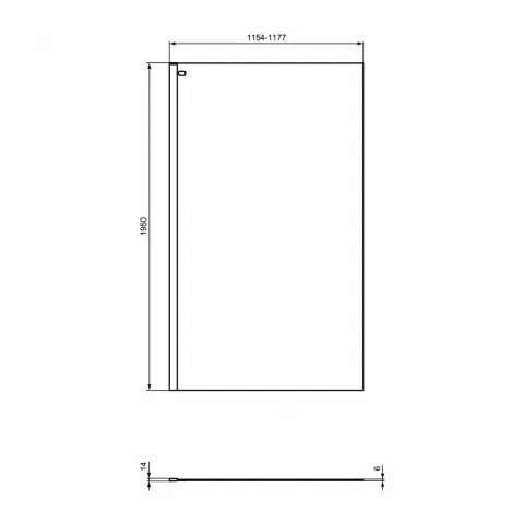 Cabina de dus Walk-In Ideal Standard Connect 2 120x195 cm profil argintiu