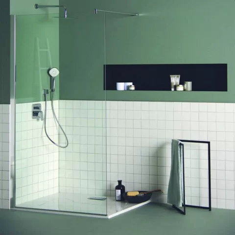 Cabina de dus Walk-In Ideal Standard Connect 2 120x195 cm profil argintiu