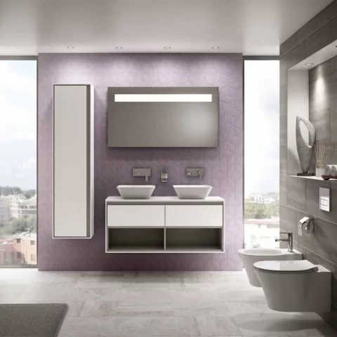 Blat mobilier baie Ideal Standard Connect Air 120.4x44.2 cm alb