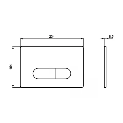 Clapeta de actionare Ideal Standard ProSys Oleas M1 negru mat