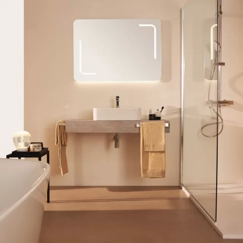 Sistem de dus cu baterie termostatica Ideal Standard Ceratherm 100 crom lucios