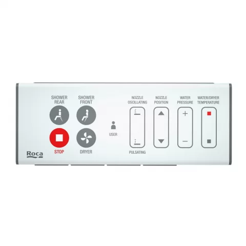 Capac WC cu inchidere lenta Roca Multiclean Premium Round alb cu functie de bideu