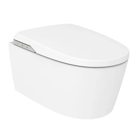 Set PROMO vas WC Roca Insignia Smart 60x41 cm alb suspendat cu rezervor si capac cu functie de spalare