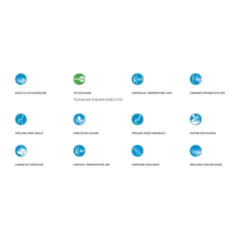 Set PROMO vas WC Roca Inspira Smart 68x39 cm alb cu rezervor si capac cu functie de bideu