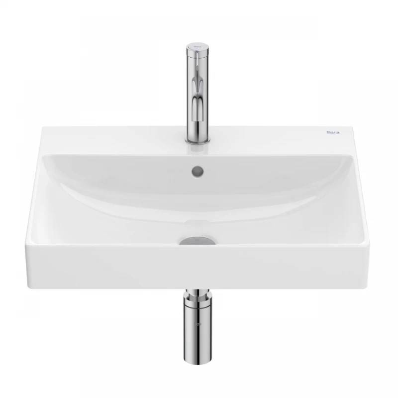 Lavoar suspendat Roca Ona 55x46 cm Fineceramic alb lucios Supraglaze