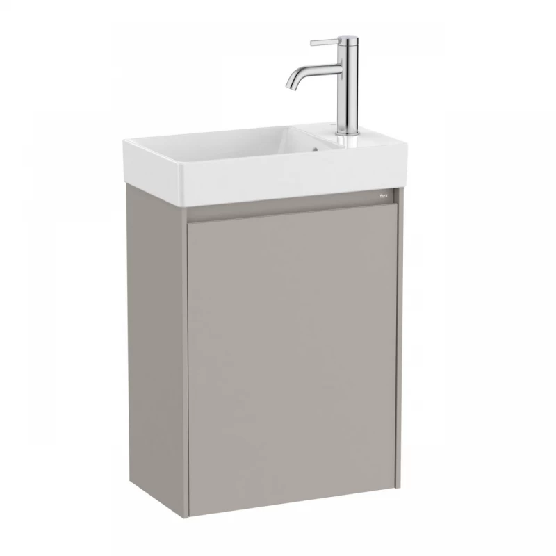 Set PROMO mobilier baza si lavoar Roca Ona Unik 1 usa 45x26 cm gri mat
