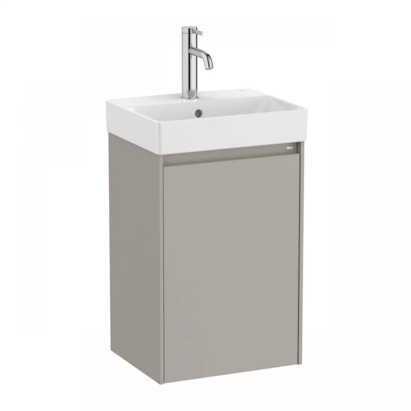 Set PROMO mobilier baza si lavoar Roca Ona Unik 1 usa 40x32 cm gri mat