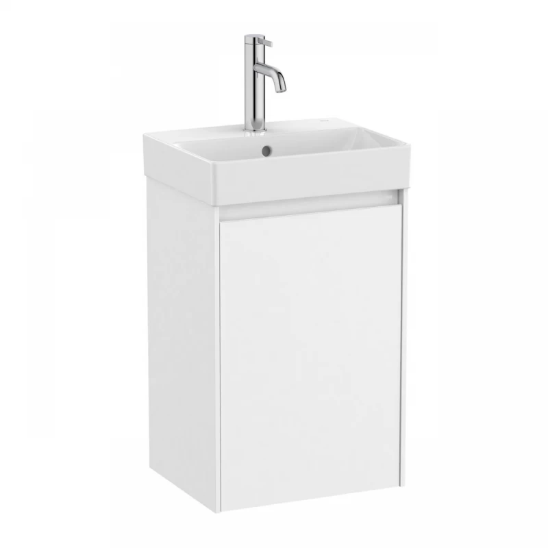 Set PROMO mobilier baza si lavoar Roca Ona Unik 1 usa 40x32 cm alb mat