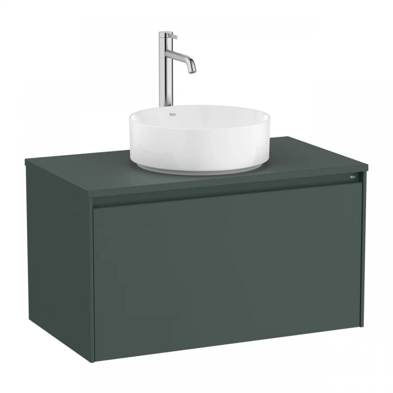 Baza lavoar suspendat Roca Ona 1 sertar 79.4x45.7 cm verde mat
