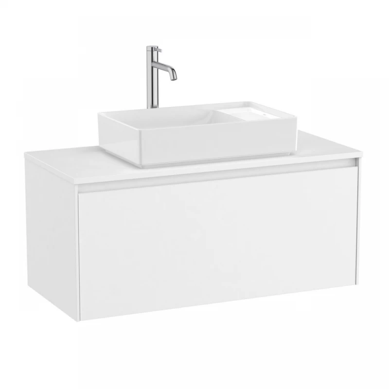 Baza lavoar suspendat Roca Ona 1 sertar 99.4x45.7 cm alb mat