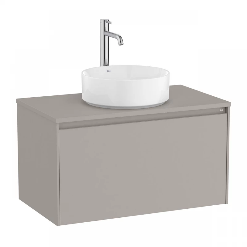 Baza lavoar suspendat Roca Ona 1 sertar 79.4x45.7 cm gri mat