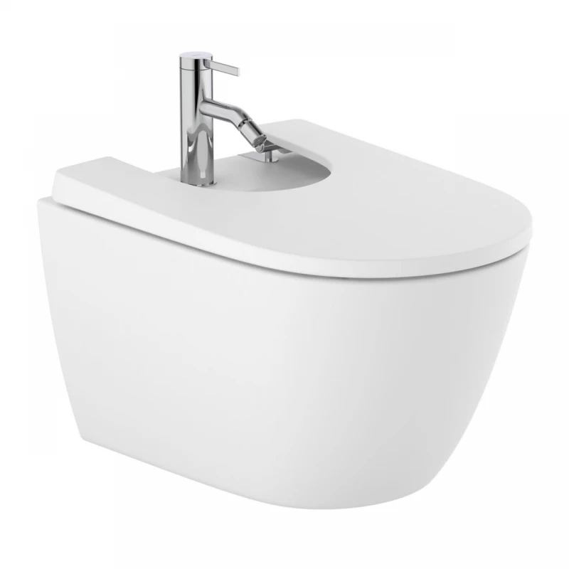 Bideu suspendat Roca Ona alb mat 53x36 cm