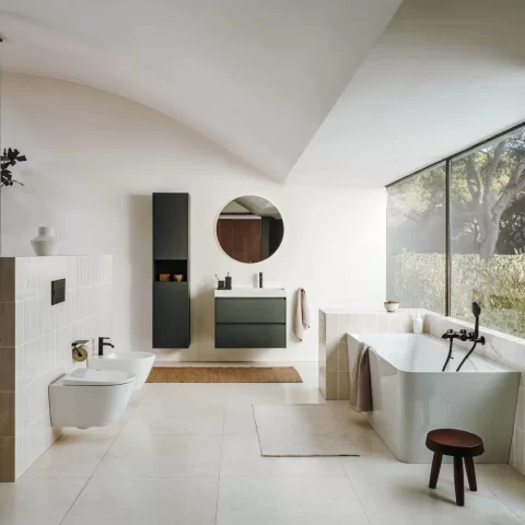 Bideu suspendat Roca Ona alb mat 53x36 cm