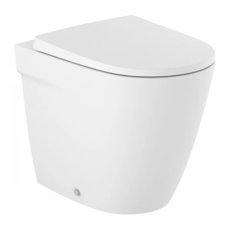 Vas WC pe pardoseala Roca Ona rimless alb mat 53x36 cm