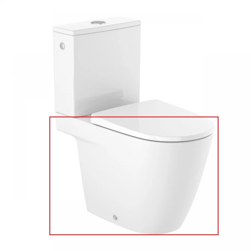 Vas WC pe pardoseala Roca Ona rimless alb lucios 67.5x36 cm